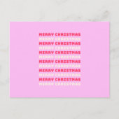 Retro Merry kerstroze feestdag decoratie preppy Briefkaart (Voorkant)