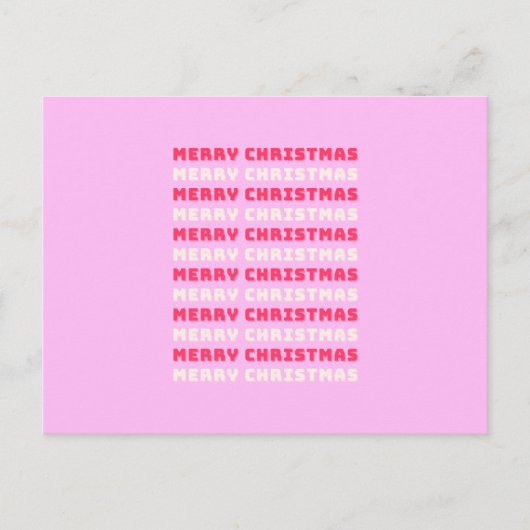 Retro Merry kerstroze feestdag decoratie preppy Briefkaart (Voorkant)