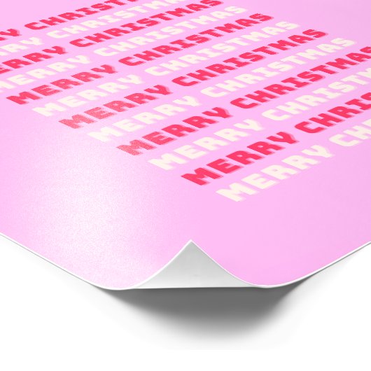 Retro Merry kerstroze feestdag decoratie preppy Foto Afdruk (Hoek)