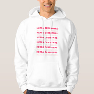 Retro Merry kerstroze feestdag decoratie preppy Hoodie