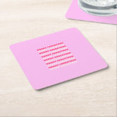 Retro Merry kerstroze feestdag decoratie preppy Kartonnen Onderzetters (Schuin)