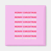 Retro Merry kerstroze feestdag decoratie preppy Magneet (Voorkant)