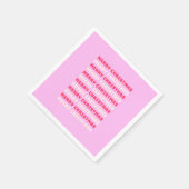 Retro Merry kerstroze feestdag decoratie preppy Servet (Hoek)