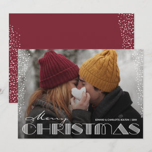 Retro Merry Kersttypografie Feestdagenkaart