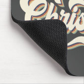 Retro  Merry Kersttypografie Muismat (Hoek)