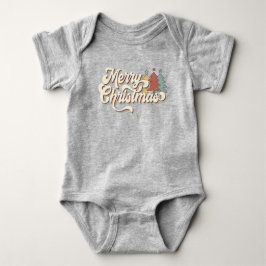 Retro  Merry Kersttypografie Romper