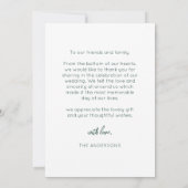 Retro Merry & Married Arch Foto Bruiloft Bedankkaart (Achterkant)