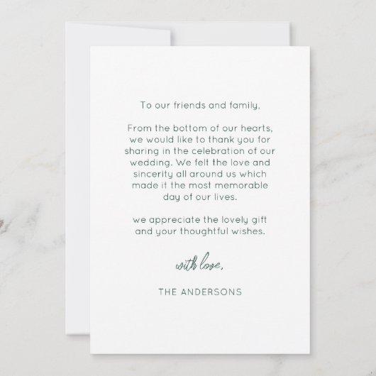 Retro Merry & Married Arch Foto Bruiloft Bedankkaart (Achterkant)