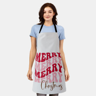 Retro "Merry Merry Christmas" Schort
