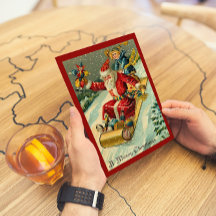 Retro  Merry Santa Boy Slaping