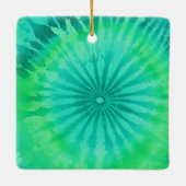 Retro MERRY - Stropdas-Dye Blauwgroen - Foto - 70s Keramisch Ornament (Achterkant)