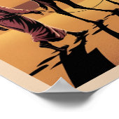 Retro Merzouga sahara camel ride morocco travel gi Poster (Hoek)