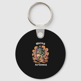 Retro Mesa Arizona Wandelroute Avontuur Cactus Sleutelhanger