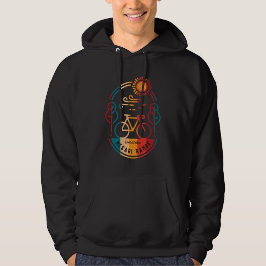 Retro Mesabi Range Fietsroute Hoodie (Voorkant)