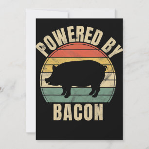 Retro met Bacon BBQ BBQ Lovers Feestdagenkaart