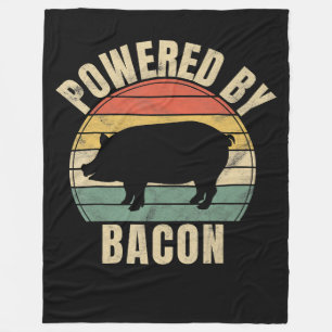 Retro met Bacon BBQ BBQ Lovers Fleece Deken