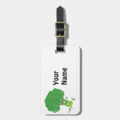 Retro met Broccoli Bagagelabel (Voorkant verticaal)