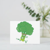Retro met Broccoli Briefkaart (Staand voorkant)