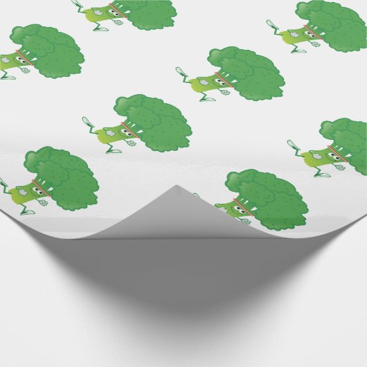 Retro met Broccoli Cadeaupapier (Hoek)