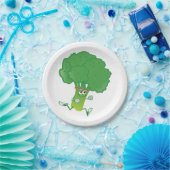 Retro met Broccoli Papieren Bordje (Feest)