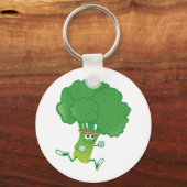Retro met Broccoli Sleutelhanger (Voorkant)