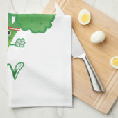 Retro met Broccoli Theedoek (Quarter Fold)