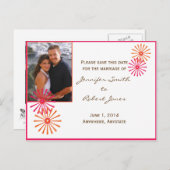 Retro met een moderne Twist Starburst Aankondigingskaart (Voorkant / Achterkant)