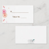 Retro met een moderne Twist Starburst Place Card Plaatskaartje (Voorkant / Achterkant)