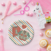 Retro met kerst — Ugly Sweater Party Paper Borden Papieren Bordje (Feest)