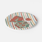 Retro met kerst — Ugly Sweater Party Paper Borden Papieren Bordje (Gekanteld)