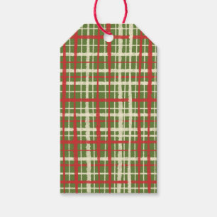 Retro met kerstpatroonpatronen Sjabloon cadeautjes Cadeaulabel