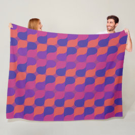 Retro Metaballen Abstract Geometrisch Patroon  Fleece Deken