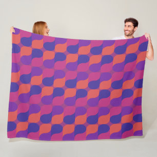 Retro Metaballen Abstract Geometrisch Patroon Fleece Deken