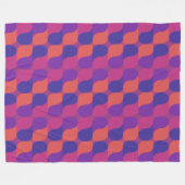 Retro Metaballen Abstract Geometrisch Patroon Fleece Deken (Voorkant (Horizontaal))
