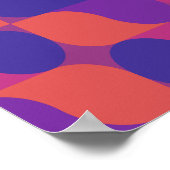 Retro Metaballen Abstract Geometrisch Patroon Poster (Hoek)