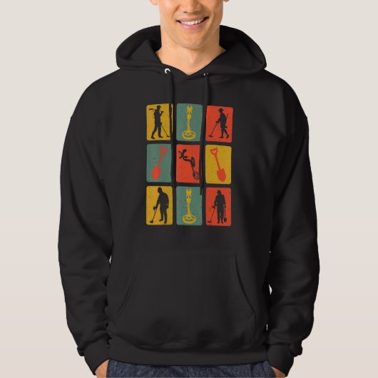 Retro  metalen sonde hoodie (Voorkant)