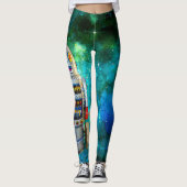  retro-metalen speelgoed robot in blauw melkwegste leggings (Voorkant)