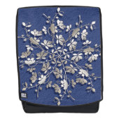 Retro Metallic Mandala op grijze achtergrond Rugtassen (Voorkant)