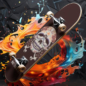 Retro Mexicaanse Schedel Met Suiker Custom Naam Persoonlijk Skateboard