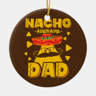 Retro Mexicaanse vader voor Nacho Lovers vaderdag Keramisch Ornament