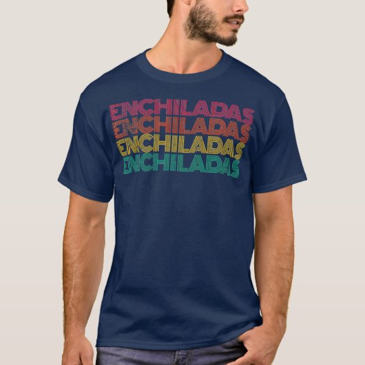 Retro Mexican Enchilada Enchiladas T-shirt (Voorkant)
