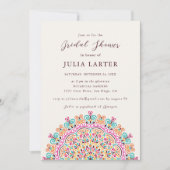 Retro Mexican Flourish Mandala Bridal Shower Kaart (Voorkant)