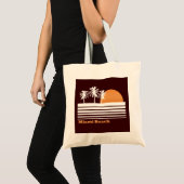 Retro Miami Beach Canvas Bag Tote Bag (Voorkant (product))