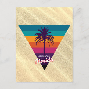 Retro Miami Beach Florida Revel Briefkaart