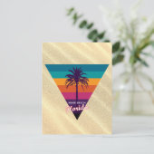 Retro Miami Beach Florida Revel Briefkaart (Staand voorkant)