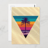 Retro Miami Beach Florida Revel Briefkaart (Voorkant / Achterkant)