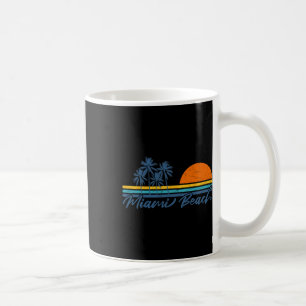 Retro Miami Beach Florida T-shirts Vrouwen Mannen Koffiemok