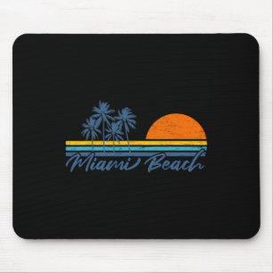 Retro Miami Beach Florida T-shirts Vrouwen Mannen Muismat