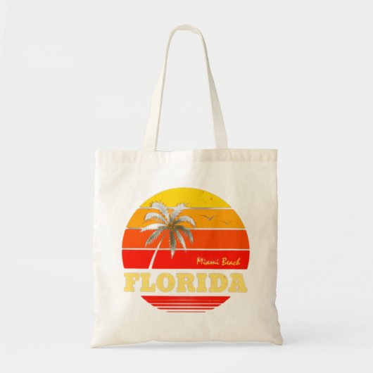 Retro Miami Beach Florida Tote Bag (Voorkant)