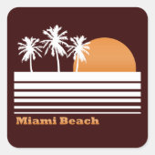 Retro Miami Beach Stickers (Voorkant)